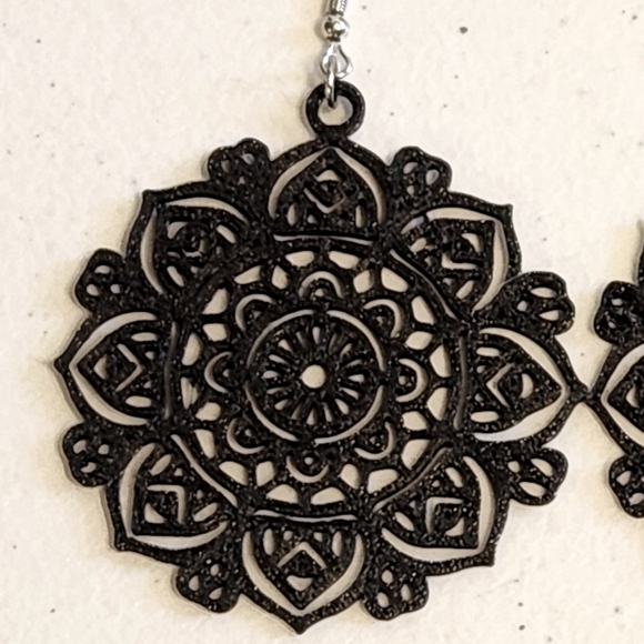 Mandala Dangle Earrings - Picture 5 of 5
